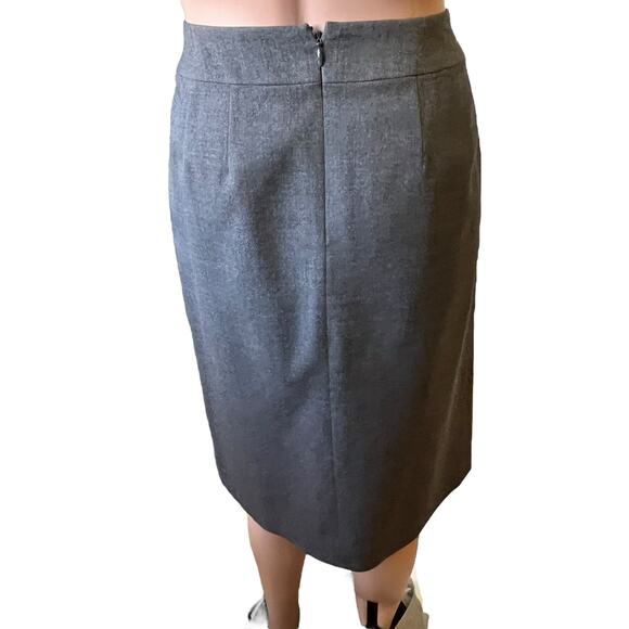 Talbots Gray Italian Wool Pencil Skirt 4 Pocket Career Business Stretch Academia - Picture 3 of 5